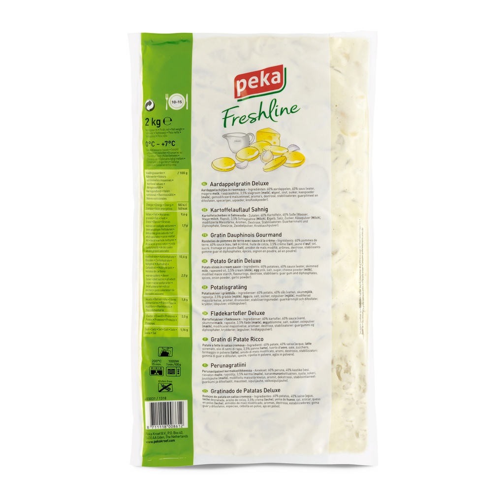 Gratin Aardappel Deluxe Peka Zak 2 kg