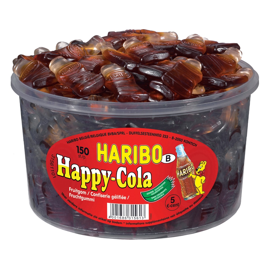 HARIBO HAPPY COLA TUBO 150PCS