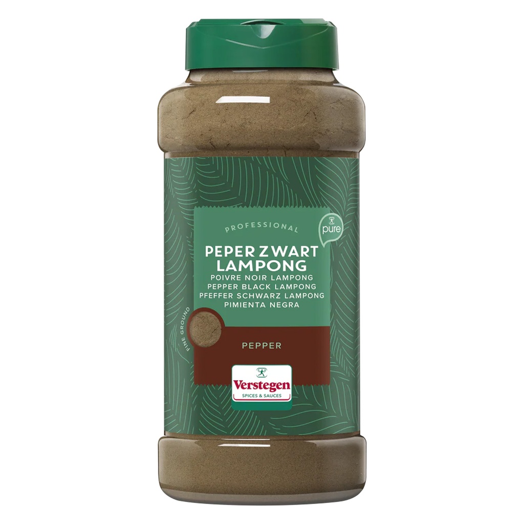 Peper Bolletjes Gemalen Zwart Verstegen Pot 475 gr