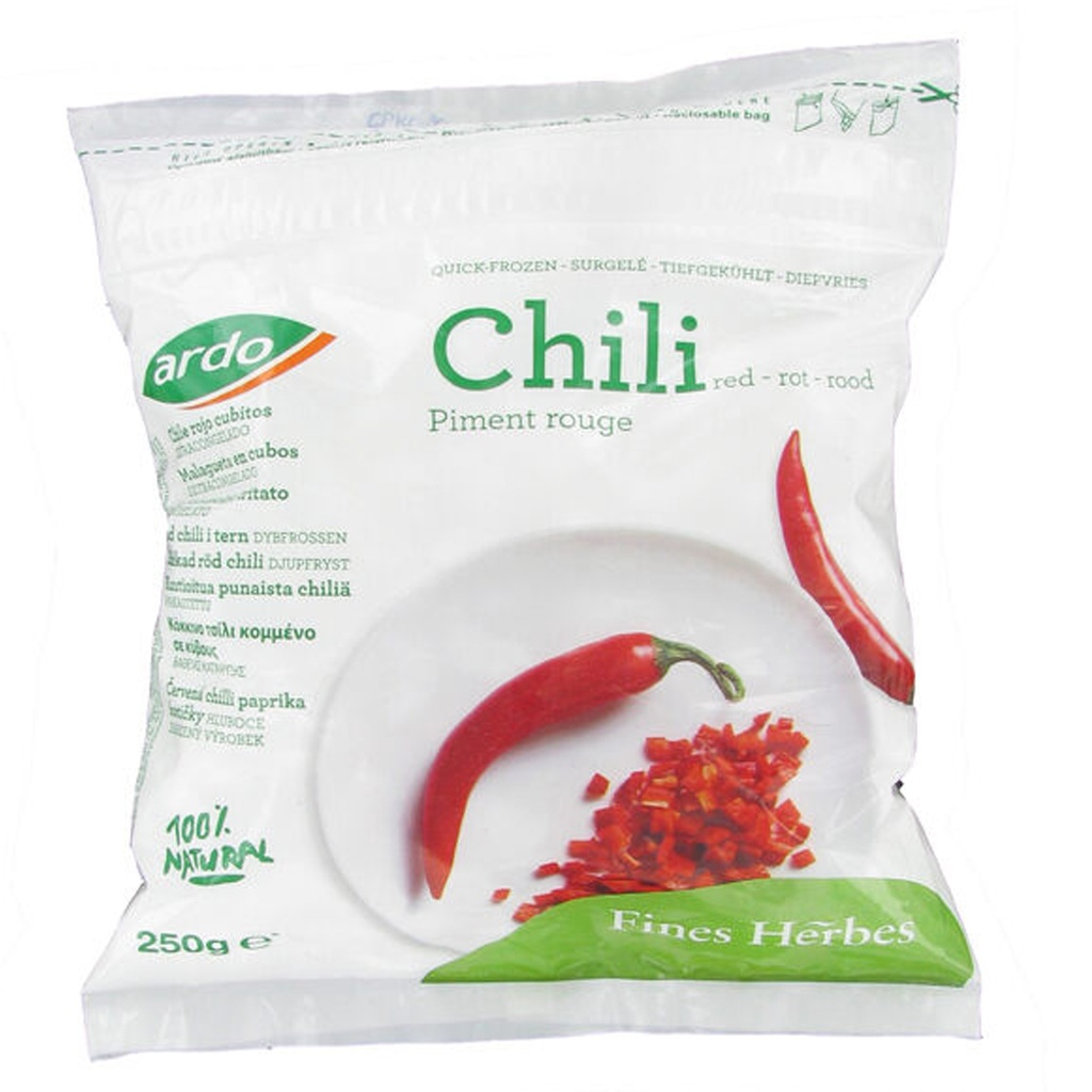 Chiliblokjes Rood Ardo 250 gr