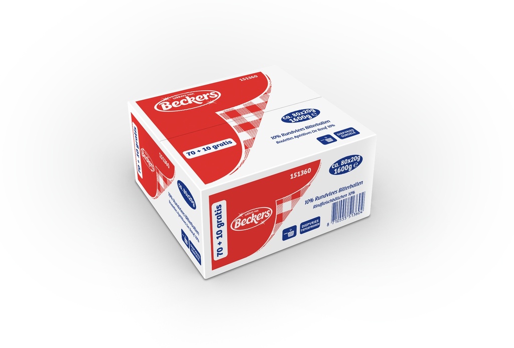Bitterballen Beef 10 %  Beckers (70 10) x 20 gr