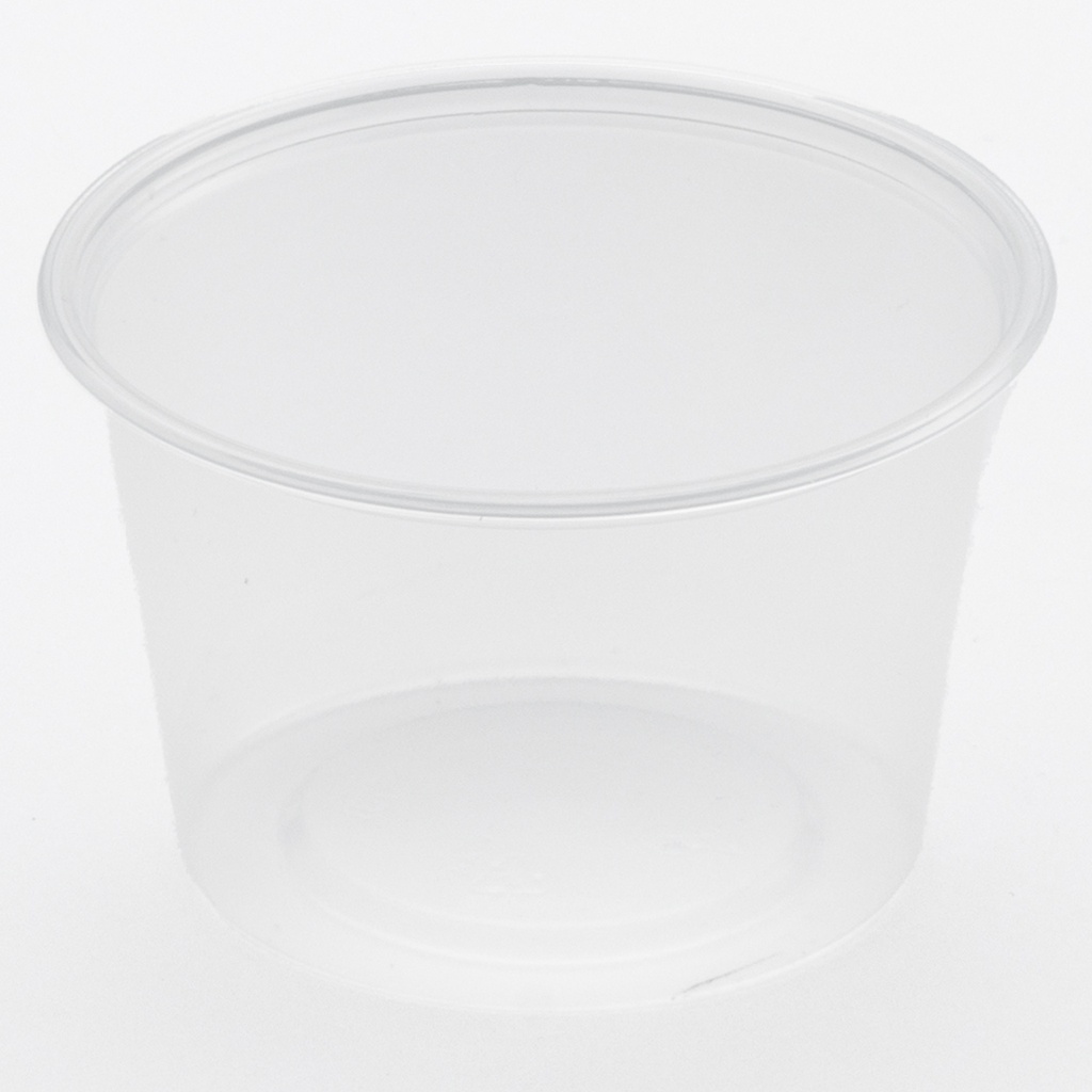 Plastiek Portiepotje Rond 100 cc (4PP100) 50 st