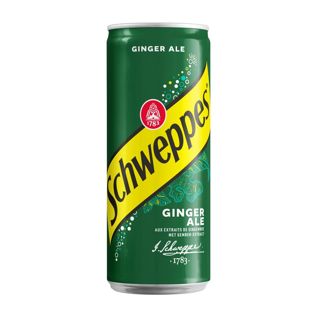 Schweppes Ginger Ale Slim Blik 24 x 33 cl