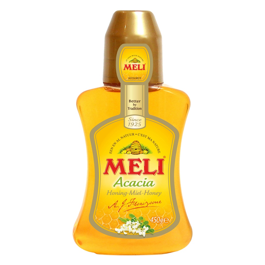 Honing Acacia vloeibaar Meli knijpfles 450 gr