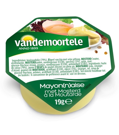 [27050] Mayonaise Porties Vandemoortele 120 x 20 ml