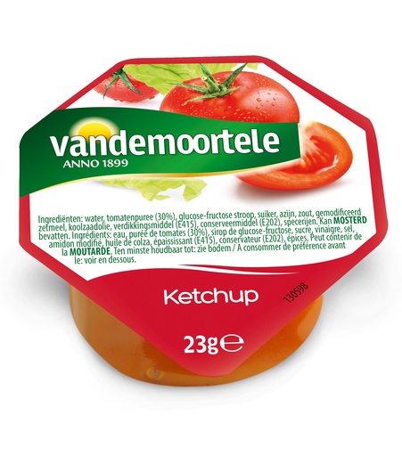 [27051] Tomaten Ketchup Porties Vandemoortele 120 x 20 ml