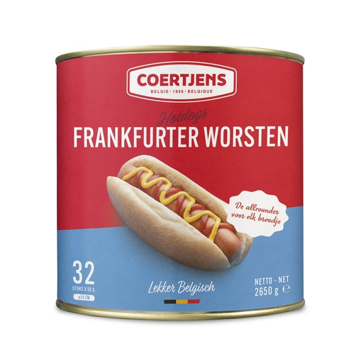 [22317] SAUCISSE FRANKFORT 32X50GR CONSERVE COERTJENS