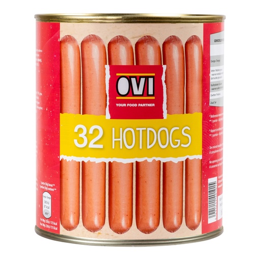 [223160] Knakworst Hot Dog Event Ovi Blik 32 x 50 gr