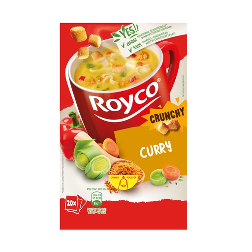 [40713] Royco Minute Soup Curry Crunchy 20 st