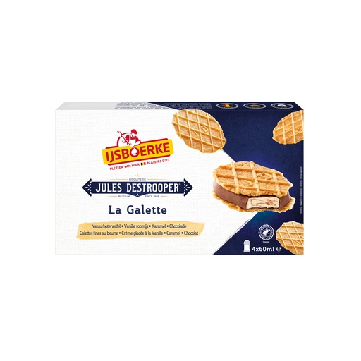 [176645] La Galette Jules De Strooper Ijsboerke 4 x 60 ml 