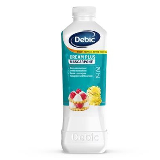 [20824] Mascarpone Cream Plus Debic Fles 1 L