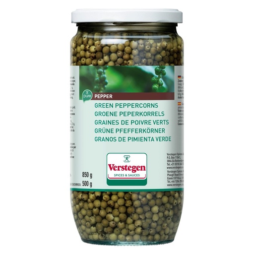 [21052] Peper Bolletjes Groen Glas Verstegen 850 gr