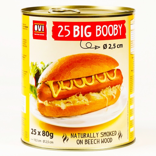 [22322] Hot Dog Big Booby Ovi Blik 25 x 80 gr