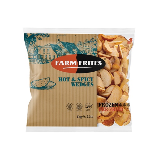 [133423] Hot & Spicy Wedges Farm Frites 1 kg