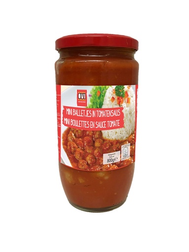 [22227] Gehaktballen Mini In Tomatensaus Ovi Glas 1 L