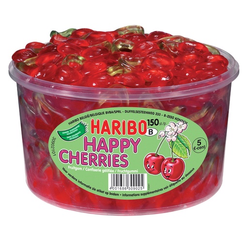 [317103] Haribo Kersen Tubo 150 st