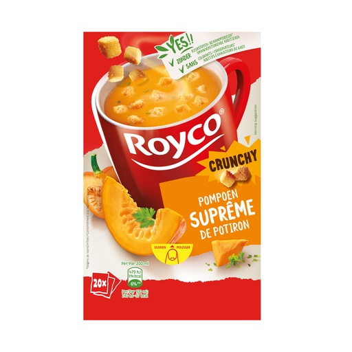 [407083] Soupe Citrouille Supreme Crunchy Royco 20 pcs