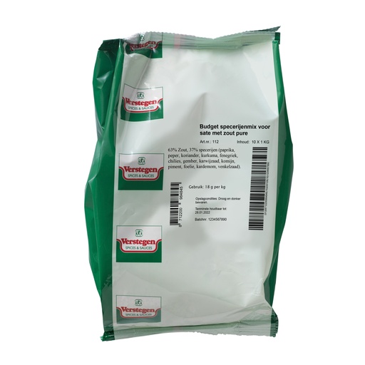 [390681] Budget Saté Kruiden Met Zout Verstegen 1 kg