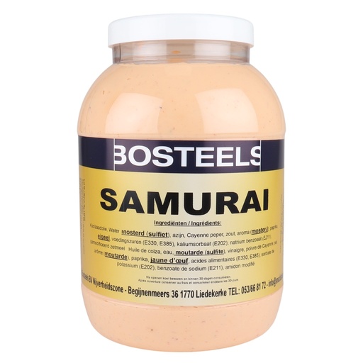 [259496] Samurai Saus Pet 3 L Bosteels 