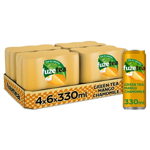 [710179] Fuze Tea Green Tea Mango Camomille Blik 24 x 33 cl