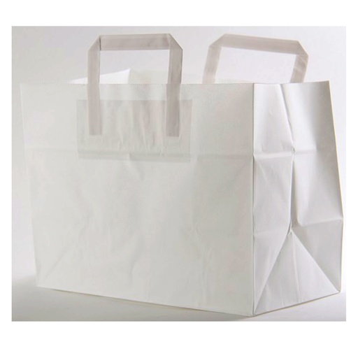 [86139] Draagtas + Handvat wit 32 x 22 x 26 cm - 250st