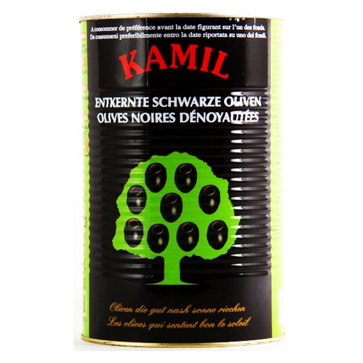 [52396] Olijven Ontpit Zwart Kamil Blik 5 L