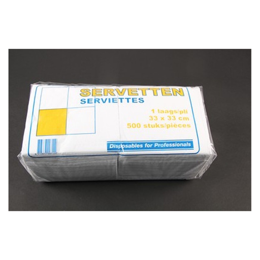 [86550] Servetten Wit - 1 LG 500 st