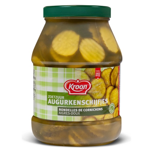 [21038] Augurken Schijfjes Dill Chips Kroon Pet 2400 ml