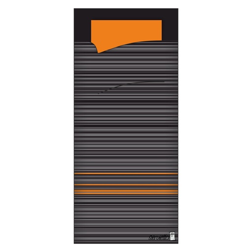 [864203] Bestekzakjes zwart/oranje 100 st