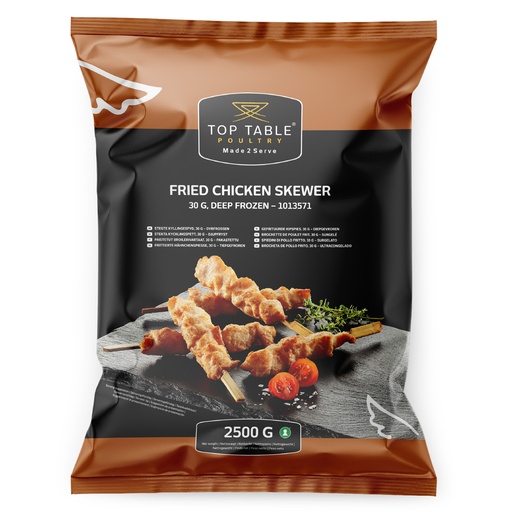[116492] Brochette de Poulet Frit 30 gr (1013571) Top Table 2,5 kg