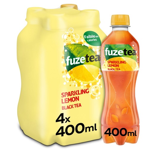 [710166] Fuze Tea Black Lemon Sparkling Pet 24 x 40 cl