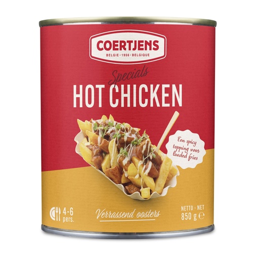 [261702] Hot Chicken Coertjens Blik 850 gr