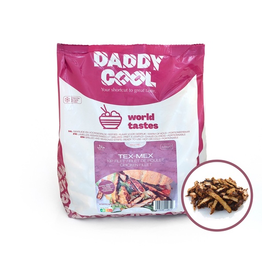 [13870] Tex-Mex Kip Filet Reepjes World Tastes - Daddy Cool - 1,5 kg