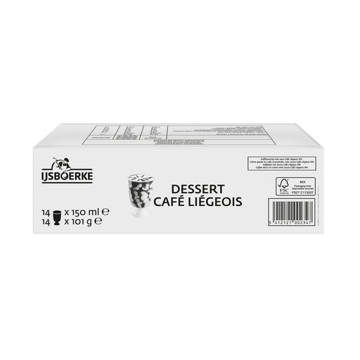 [185220] Cafe Liegeois Ijsboerke 14 x 150 ml 
