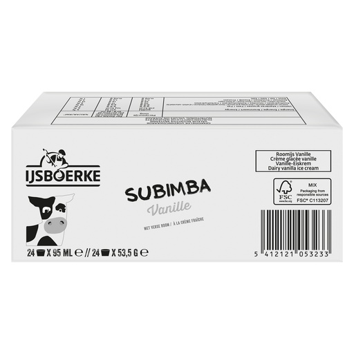 [17688] Subimba Vanille Ijsboerke 24 x 95 ml 