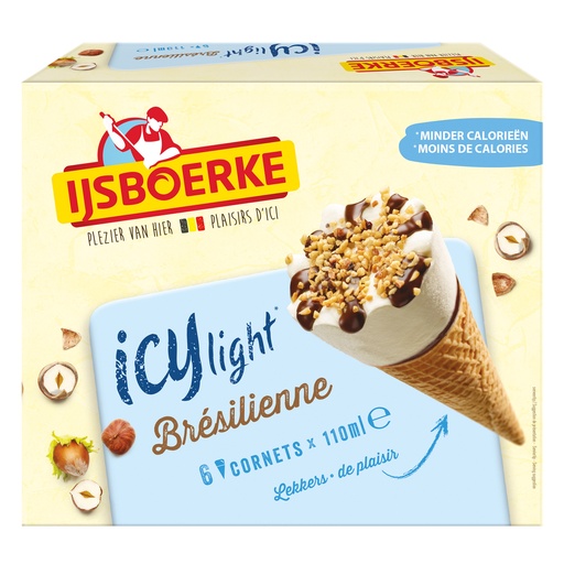[PR/90416] Icy Light Cornet Brésilienne Ijsboerke 6 x 100 ml