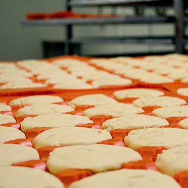 [138801] Deegbollen voor Luikse Wafels Belgaufra 130 x 130 gr