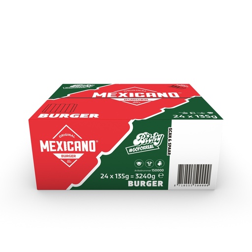 [118033] Bicky Mexicano Burger 24 x 135 gr