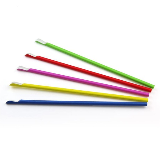 [88481] Paper Spoon Straws Ass. 8 mm / 24 cm 100 pcs
