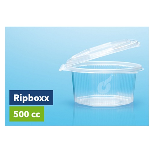 [8211002] Plastiek box + scharnierdeksel 500 cc PP Ripboxx (805) 50 st