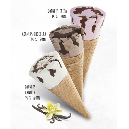 [172524] Cornet Roomijs Chocolade 14 x 120 ml