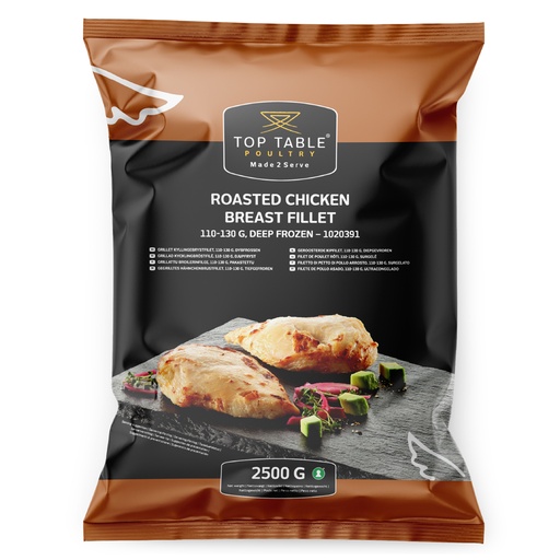 [116491] 1020391 Kipfilet Heel Gegr 110-130gr Top Table 2,5 kg