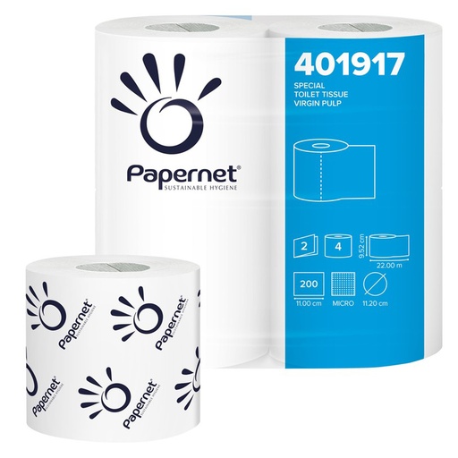 [896239] Toiletpapier Papernet 2 lg 200 vel 12 x 4 st