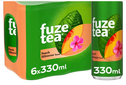 [7101780] Fuze Tea Black Tea Peach Hibiscus Blik (6x33cl)