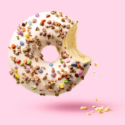 [13996683] 4779 Donut Crushed Candy White La Lorraine 48 x 57 gr
