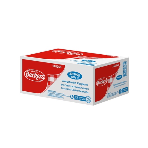 [11646] Kipspiesen Voorgebraden Beckers 20 x 100 gr
