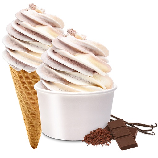 [17053] Roomijs Chocolade/Vanille One Shot 18 x 160 ml