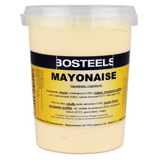 [2510910] Mayonaise 80% Pure Pot 1 L Bosteels 