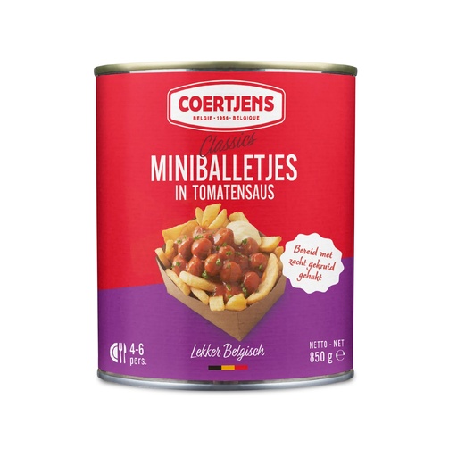 [22239] Mini Balletjes In Tomatensaus Coertjens Blik 850 gr 