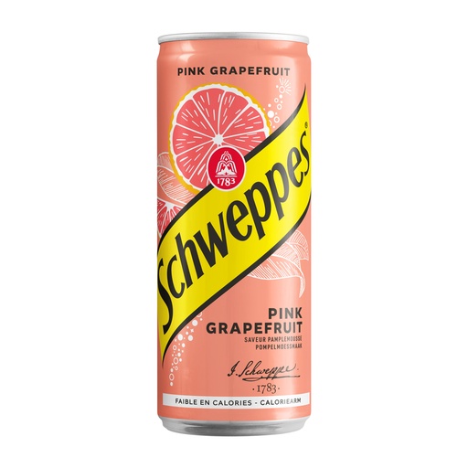 [710268] Schweppes Pink Grapefruit Slim Blik 24 x 33 cl 